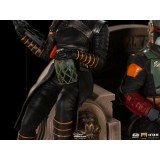 IRON STUDIOS THE MANDALORIAN BOBA FETT AND FENNEC ON THRONE DELUXE BDS ART SCALE 1/10 STATUE FIGURE