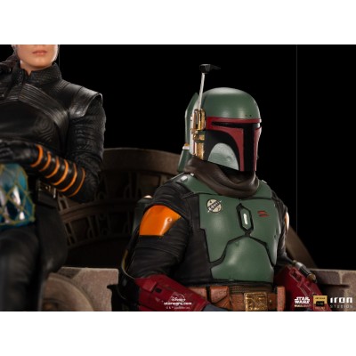 IRON STUDIOS THE MANDALORIAN BOBA FETT AND FENNEC ON THRONE DELUXE BDS ART SCALE 1/10 STATUE FIGURE