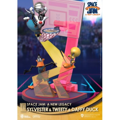 BEAST KINGDOM D-STAGE SPACE JAM 2 A NEW LEGACY SYLVESTER TWEETY AND DAFFY DUCK STATUE FIGURE DIORAMA