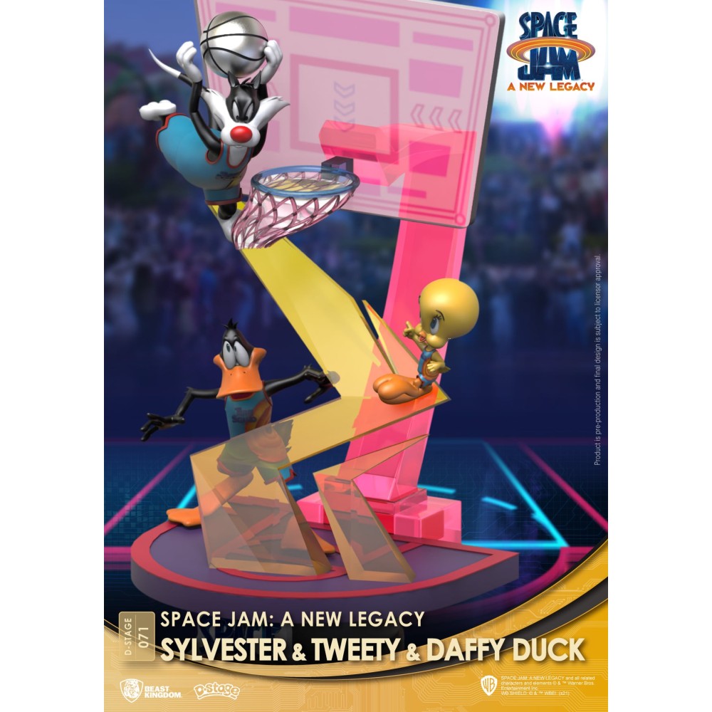 BEAST KINGDOM D-STAGE SPACE JAM 2 A NEW LEGACY SYLVESTER TWEETY AND DAFFY DUCK STATUE FIGURE DIORAMA