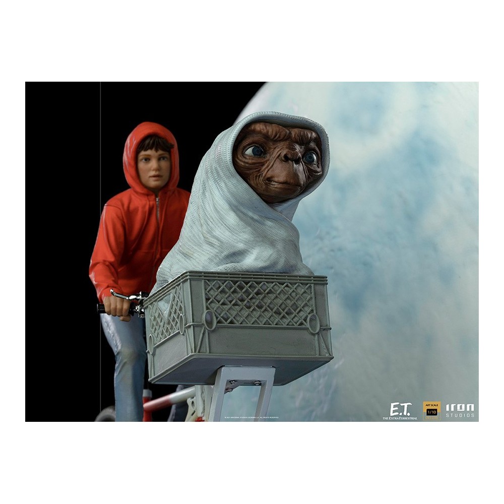 E.T. THE EXTRA-TERRESTRIAL AND ELLIOT BDS ART SCALE DELUXE 1/10 STATUA FIGURE IRON STUDIOS
