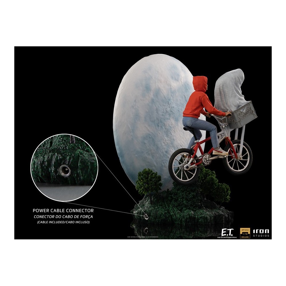 IRON STUDIOS E.T. THE EXTRA-TERRESTRIAL AND ELLIOT BDS ART SCALE DELUXE 1/10 STATUE FIGURE