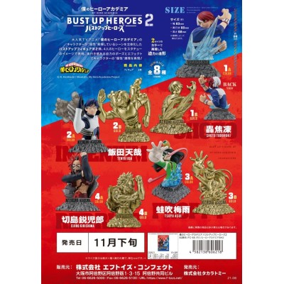 MY HERO ACADEMIA BUST UP HEROES 2 SET DI 8 BUSTI FIGURE F-TOYS CONFECT