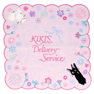 KIKI DELIVERY SERVICE JIJI AND LILY STUDIO GHIBLI MINI TOWEL ASCIUGAMANO 25X25CM STUDIO GHIBLI