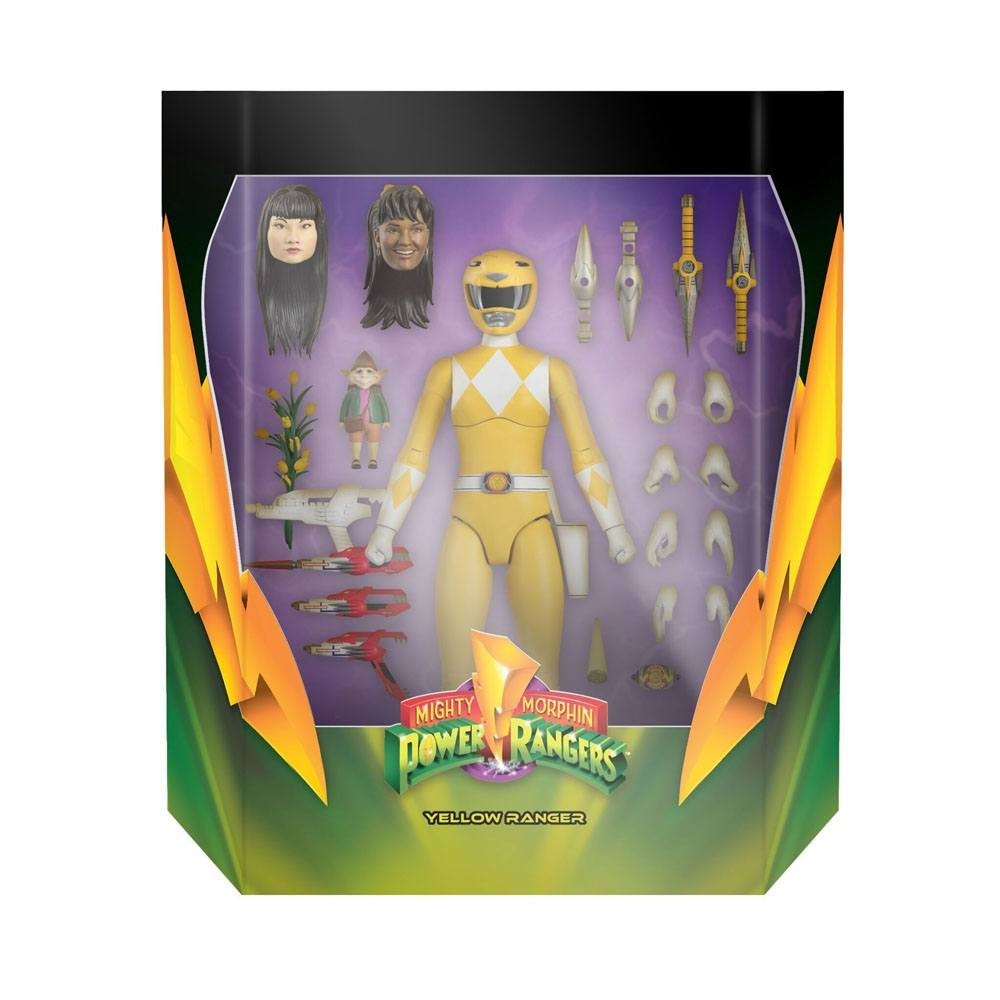 SUPER7 MIGHTY MORPHIN POWER RANGERS ULTIMATES YELLOW RANGER ACTION FIGURE