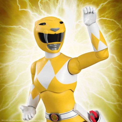 SUPER7 MIGHTY MORPHIN POWER RANGERS ULTIMATES YELLOW RANGER ACTION FIGURE