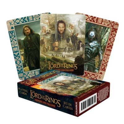 AQUARIUS ENT LORD OF THE RINGS HEROES AND VILLAINS POKER PLAYING CARDS