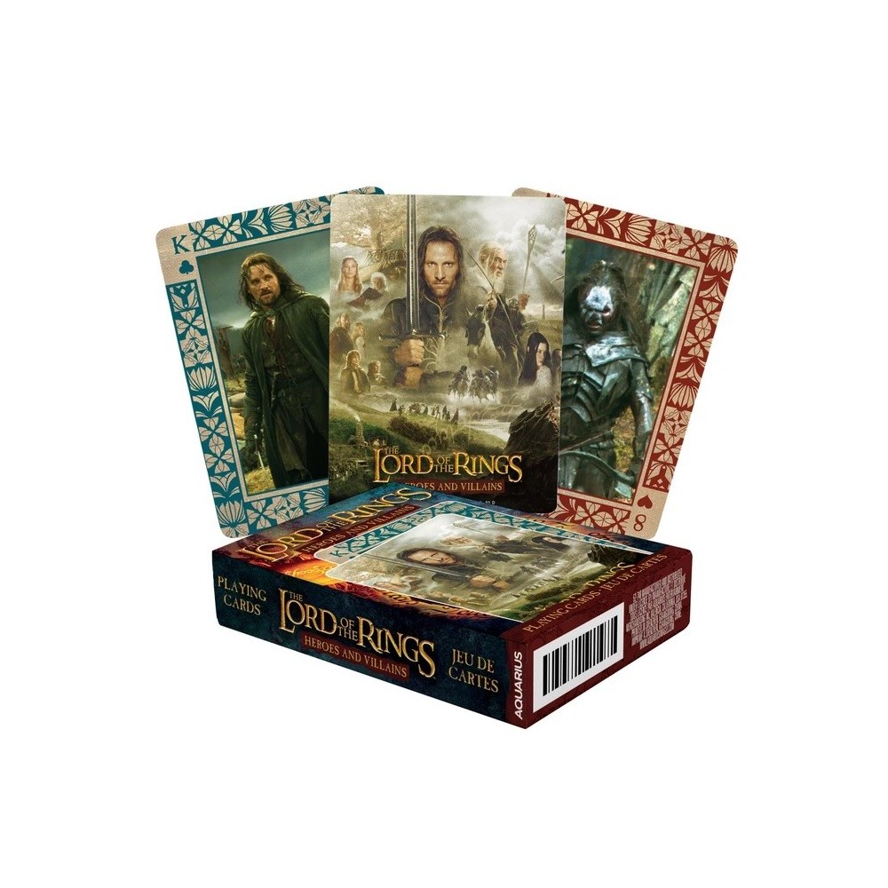 AQUARIUS ENT LORD OF THE RINGS HEROES AND VILLAINS POKER PLAYING CARDS