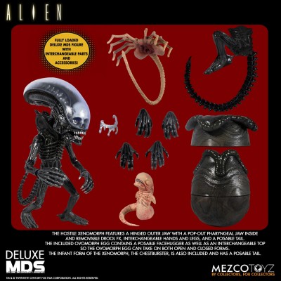 MDS XENOMORPH ALIEN DELUXE ACTION FIGURE MEZCO TOYS