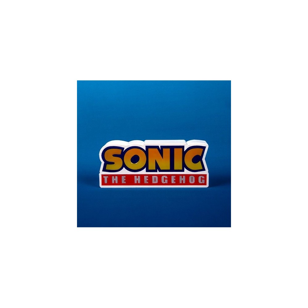 SONIC THE HEDGEHOG LOGO LAMPADA LED 25CM FIZZ CREATIONS