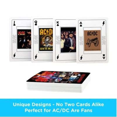 AC DC IN ROCK WE TRUST POKER PLAYING CARDS MAZZO CARTE DA GIOCO AQUARIUS ENT