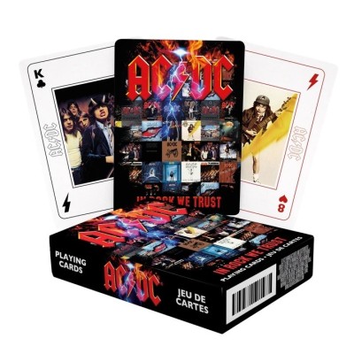 AC DC IN ROCK WE TRUST POKER PLAYING CARDS MAZZO CARTE DA GIOCO AQUARIUS ENT