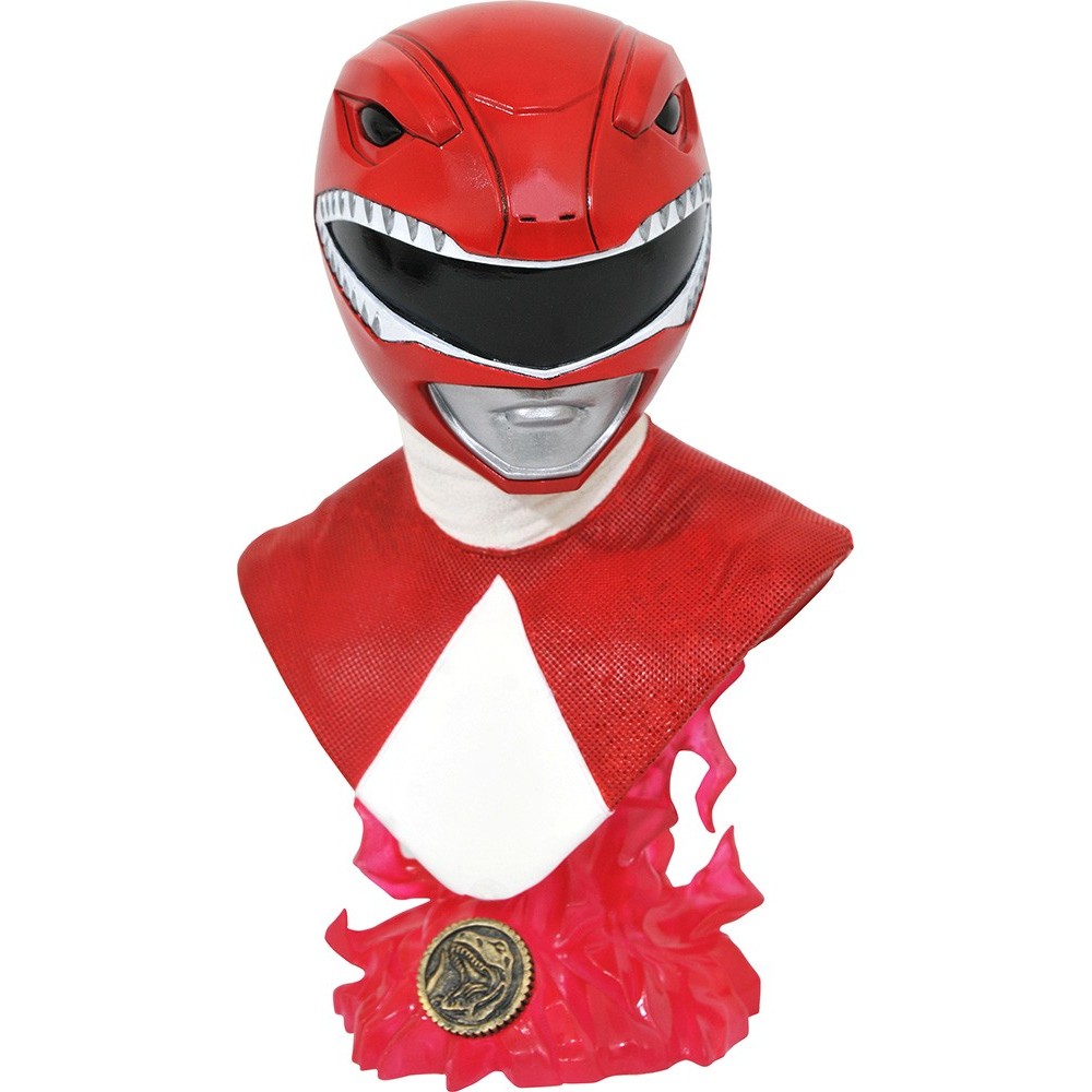 POWER RANGERS LEGENDS 3D RED RANGER 1/2 25CM RESINA BUSTO STATUA DIAMOND SELECT