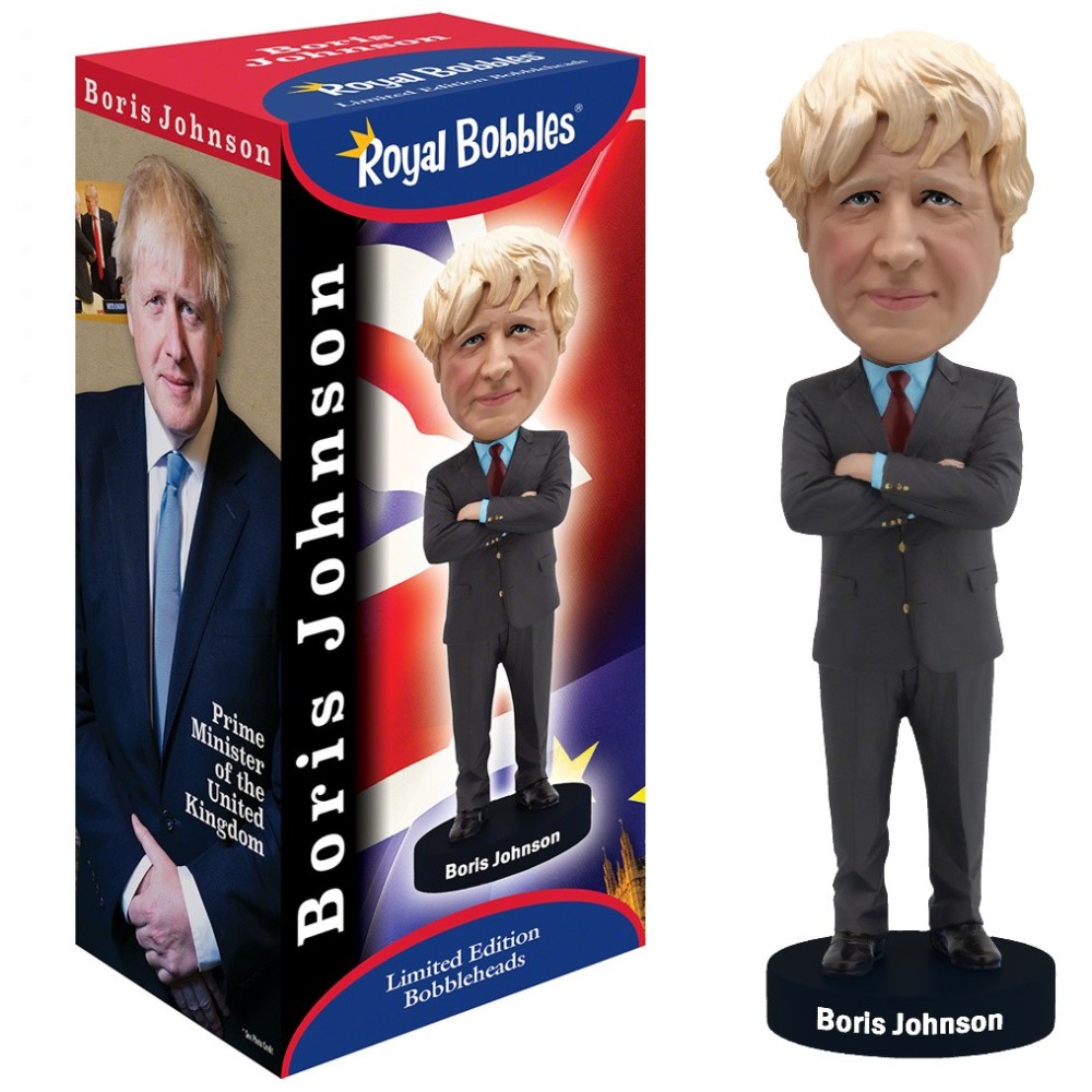 ROYAL BOBBLES BORIS JOHNSON HEADKNOCKER BOBBLE HEAD ACTION FIGURE
