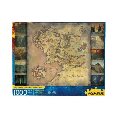 IL SIGNORE DEGLI ANELLI MAPPA DELLA TERRA DI MEZZO 1000 PIECES PEZZI JIGSAW PUZZLE 50x70cm AQUARIUS ENT