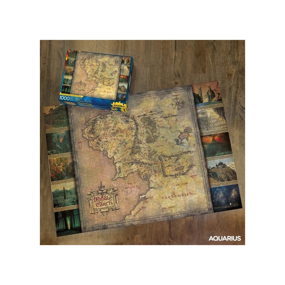 AQUARIUS ENT LORD OF THE RINGS MIDDLE EARTH MAP 1000 PIECES PEZZI JIGSAW PUZZLE 50x70cm