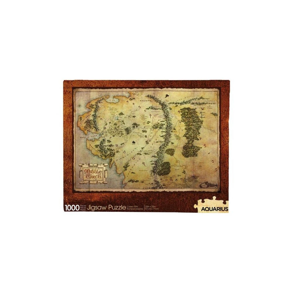 LO HOBBIT MAPPA DELLA TERRA DI MEZZO 1000 PIECES PEZZI JIGSAW PUZZLE 50x70cm AQUARIUS ENT