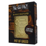 FANATTIK YU-GI-OH! LIMITED EDITION POT OF GREED GOLD METAL CARD