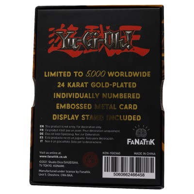 FANATTIK YU-GI-OH! LIMITED EDITION POT OF GREED GOLD METAL CARD