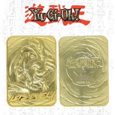 YU-GI-OH! LIMITED EDITION BLUE EYES TOON DRAGON GOLD CARTA IN METALLO FANATTIK