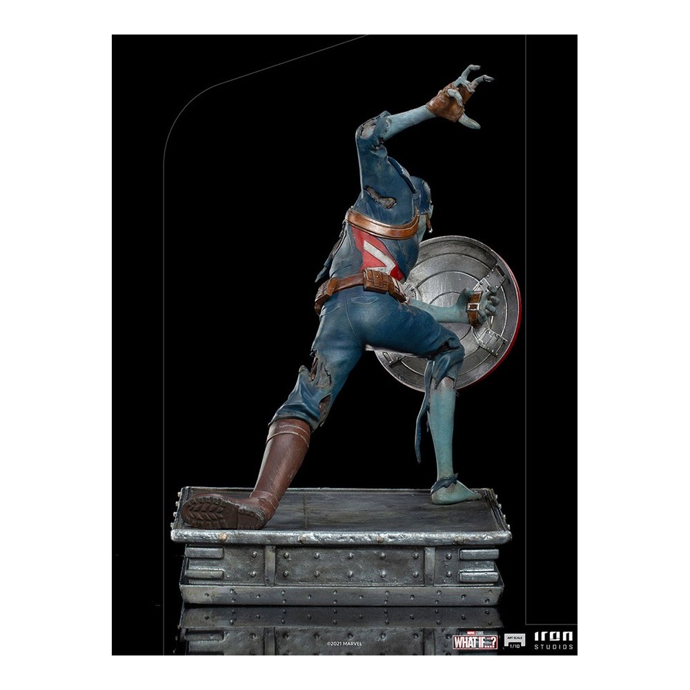 IRON STUDIOS WHAT IF...? ZOMBIE CAPTAIN AMERICA ART SCALE 1/10 STATUE FIGURE