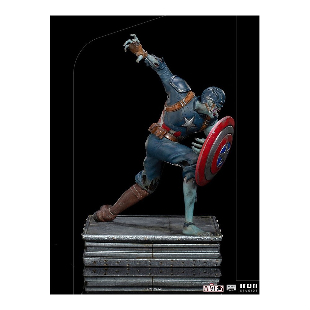 IRON STUDIOS WHAT IF...? ZOMBIE CAPTAIN AMERICA ART SCALE 1/10 STATUE FIGURE
