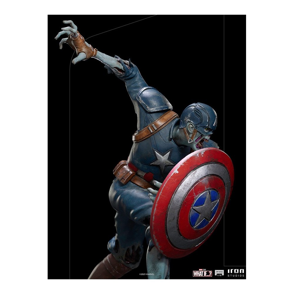 IRON STUDIOS WHAT IF...? ZOMBIE CAPTAIN AMERICA ART SCALE 1/10 STATUE FIGURE