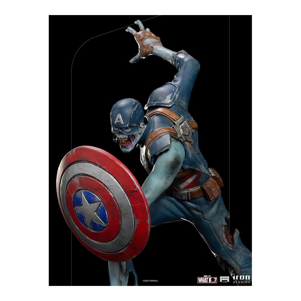 IRON STUDIOS WHAT IF...? ZOMBIE CAPTAIN AMERICA ART SCALE 1/10 STATUE FIGURE