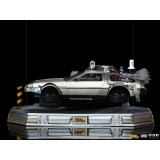 IRON STUDIOS BACK TO THE FUTURE II DELOREAN REGULAR ART SCALE 1/10 STATUE FIGURE