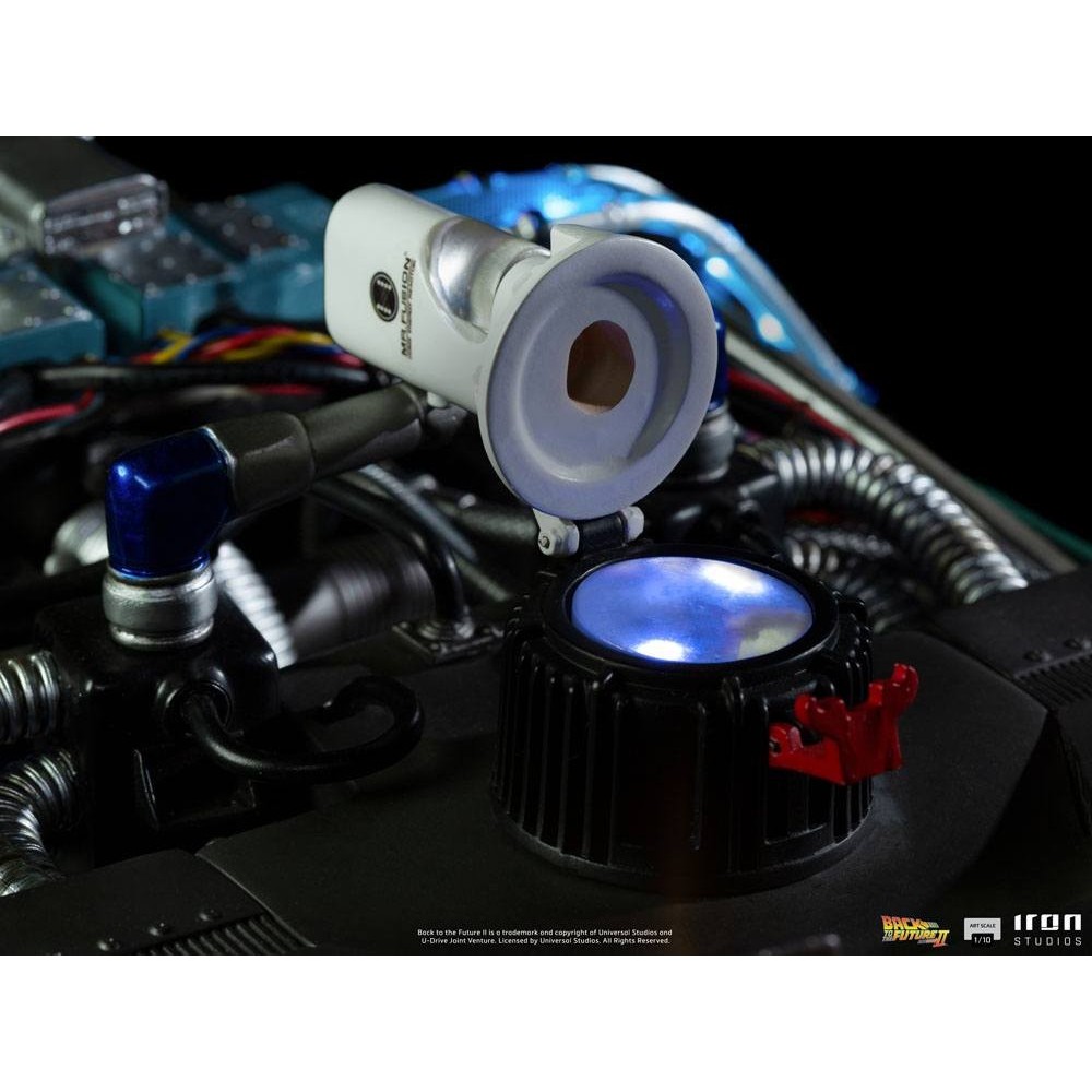 IRON STUDIOS BACK TO THE FUTURE II DELOREAN REGULAR ART SCALE 1/10 STATUE FIGURE