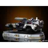IRON STUDIOS BACK TO THE FUTURE II DELOREAN REGULAR ART SCALE 1/10 STATUE FIGURE