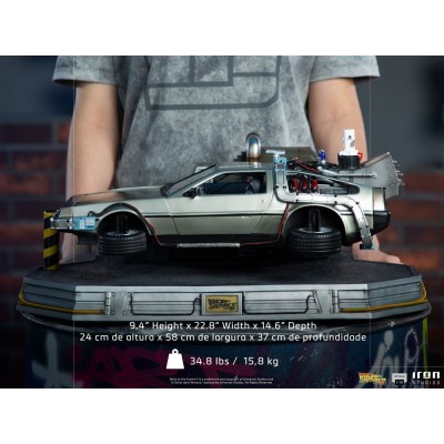 IRON STUDIOS BACK TO THE FUTURE II DELOREAN REGULAR ART SCALE 1/10 STATUE FIGURE