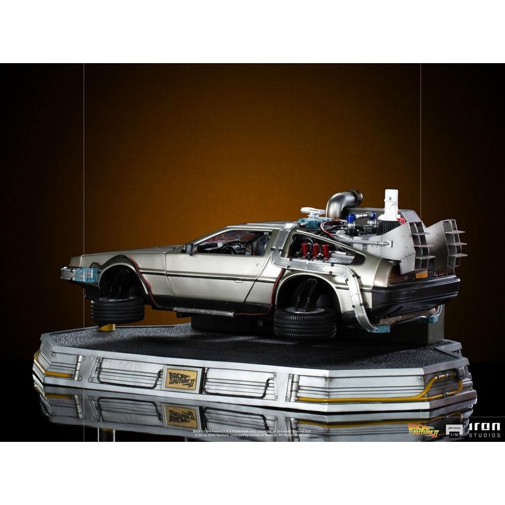 IRON STUDIOS BACK TO THE FUTURE II DELOREAN REGULAR ART SCALE 1/10 STATUE FIGURE