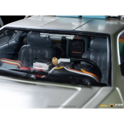 IRON STUDIOS BACK TO THE FUTURE II DELOREAN DELUXE FULL SET ART SCALE 1/10 STATUE FIGURE