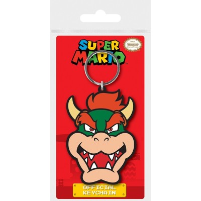 SUPER MARIO BOWSER RUBBER KEYCHAIN KEYRING PORTACHIAVI IN GOMMA PYRAMID INTERNATIONAL