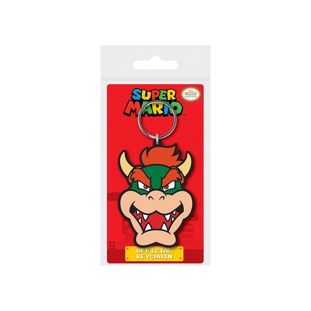 SUPER MARIO BOWSER RUBBER KEYCHAIN KEYRING PORTACHIAVI IN GOMMA PYRAMID INTERNATIONAL