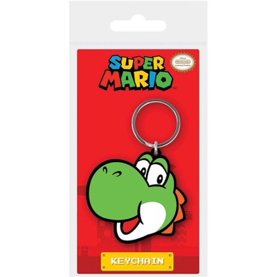 SUPER MARIO YOSHI RUBBER KEYCHAIN KEYRING PORTACHIAVI IN GOMMA PYRAMID INTERNATIONAL