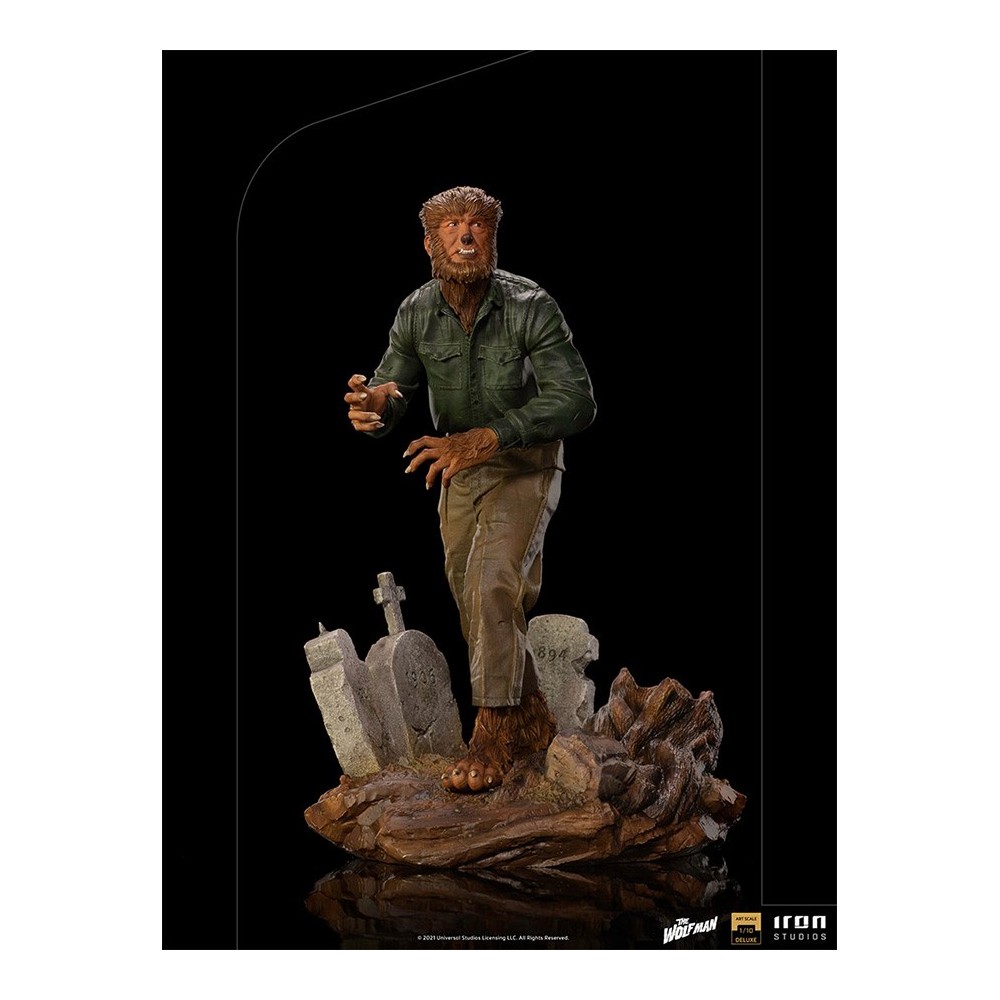 IRON STUDIOS UNIVERSAL MONSTERS THE WOLF MAN ART SCALE DELUXE 1/10 STATUE FIGURE