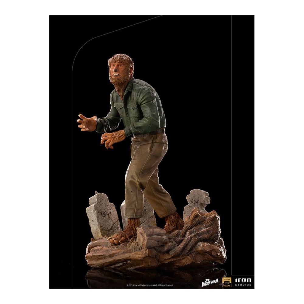 UNIVERSAL MONSTERS THE WOLF MAN ART SCALE DELUXE 1/10 STATUA FIGURE IRON STUDIOS