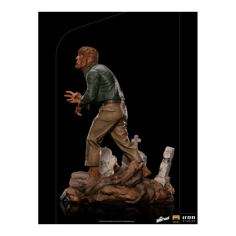 UNIVERSAL MONSTERS THE WOLF MAN ART SCALE DELUXE 1/10 STATUA FIGURE IRON STUDIOS