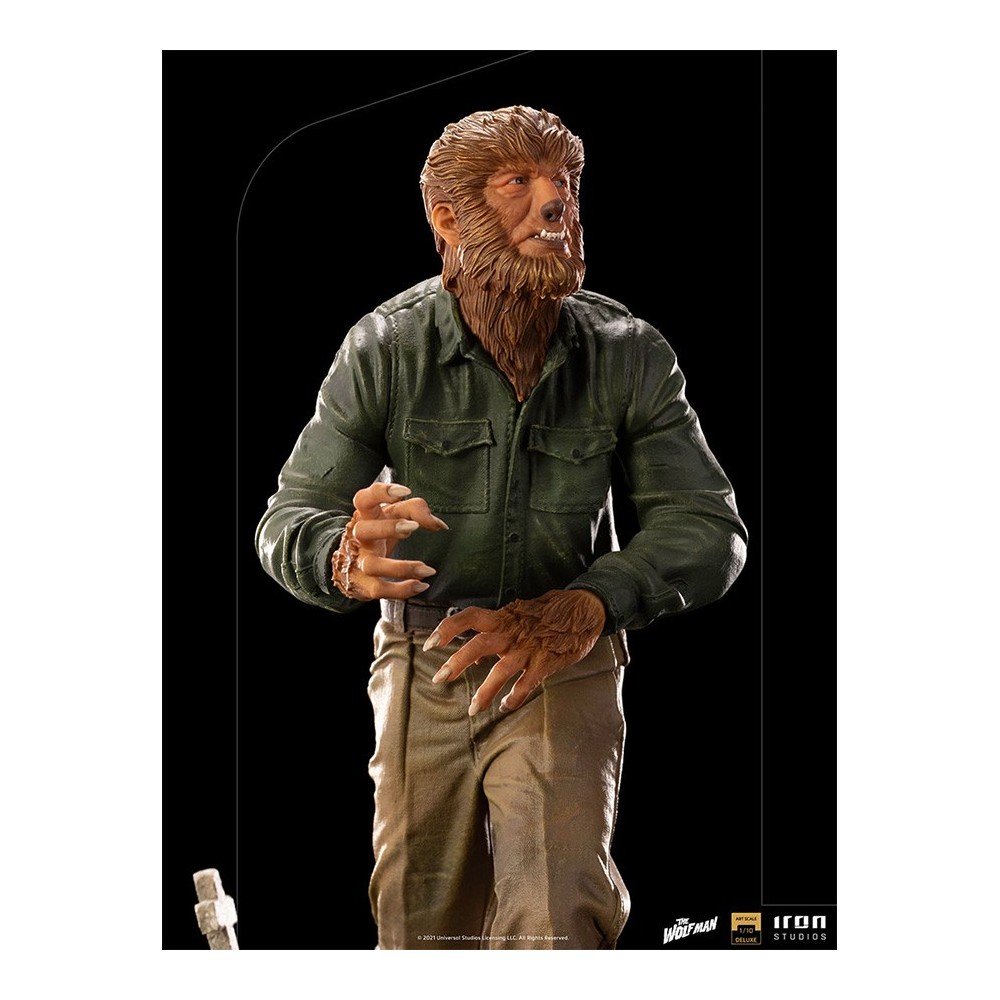 UNIVERSAL MONSTERS THE WOLF MAN ART SCALE DELUXE 1/10 STATUA FIGURE IRON STUDIOS