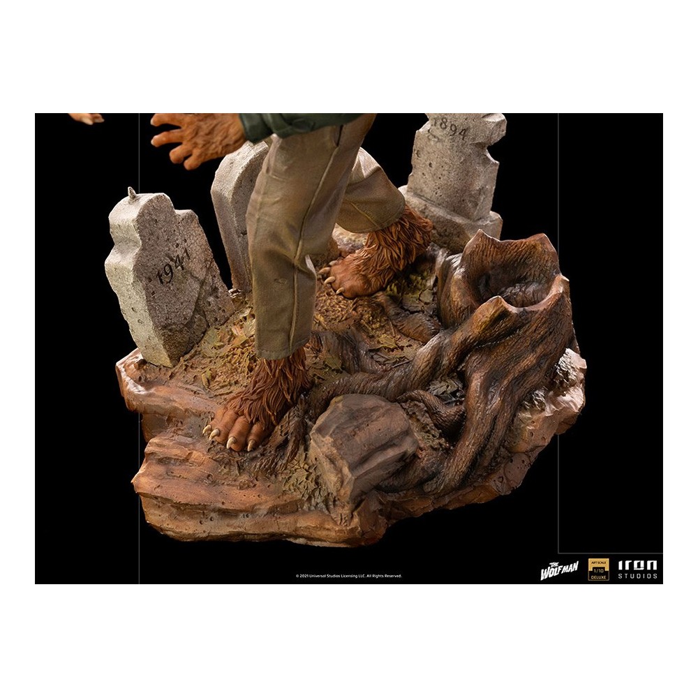 IRON STUDIOS UNIVERSAL MONSTERS THE WOLF MAN ART SCALE DELUXE 1/10 STATUE FIGURE