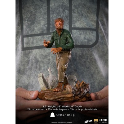 UNIVERSAL MONSTERS THE WOLF MAN ART SCALE DELUXE 1/10 STATUA FIGURE IRON STUDIOS