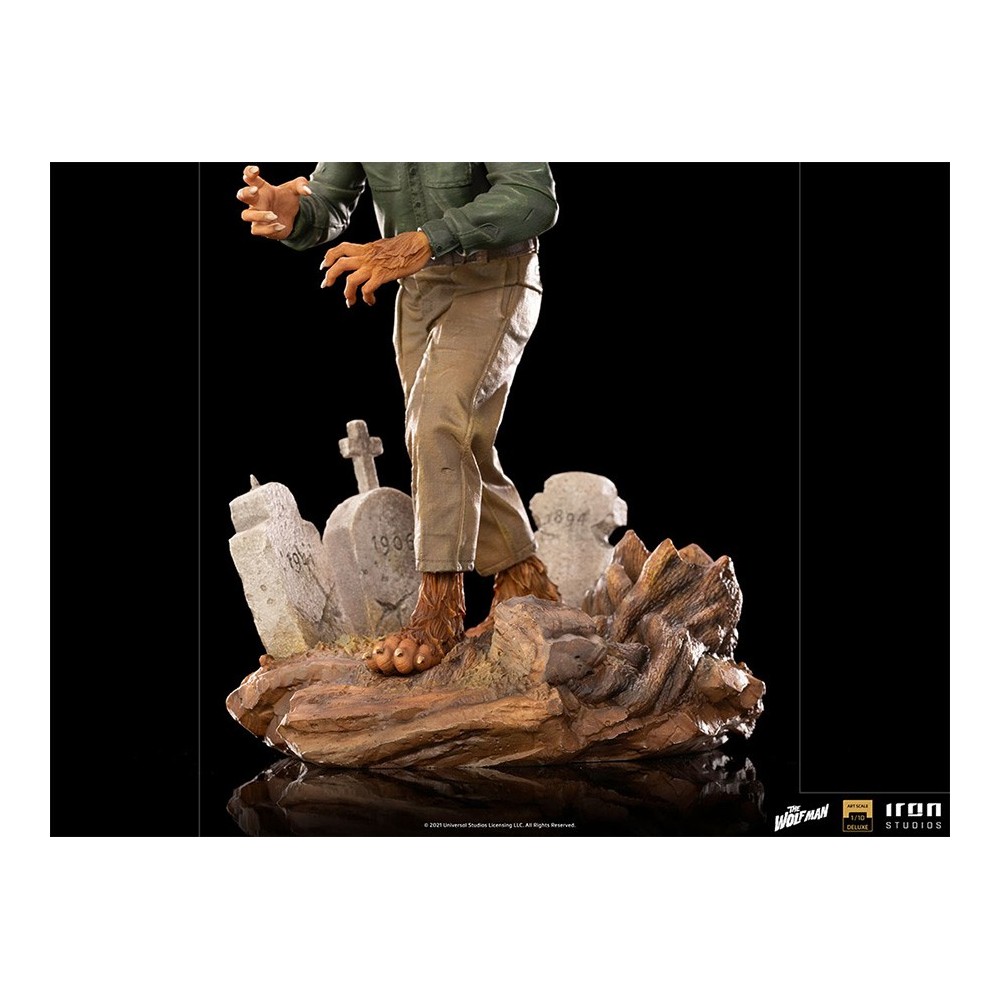 UNIVERSAL MONSTERS THE WOLF MAN ART SCALE DELUXE 1/10 STATUA FIGURE IRON STUDIOS