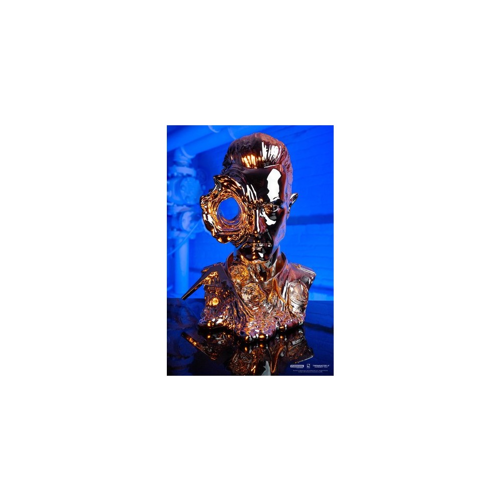 PURE ARTS TERMINATOR 2 T-1000 LIQUID METAL ART MASK BUST STATUE