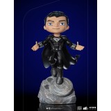 JUSTICE LEAGUE SUPERMAN BLACK SUIT MINICO FIGURE STATUA IRON STUDIOS