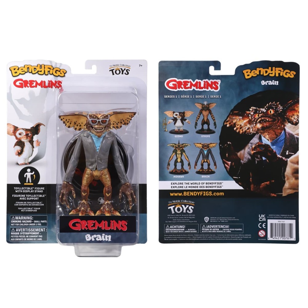 NOBLE COLLECTIONS GREMLINS BRAIN BENDYFIGS ACTION FIGURE