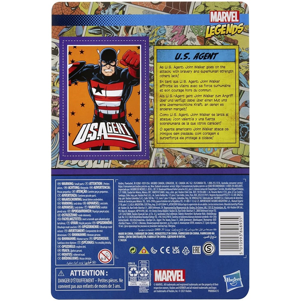 HASBRO MARVEL LEGENDS RETRO COLLECTION U.S. AGENT ACTION FIGURE