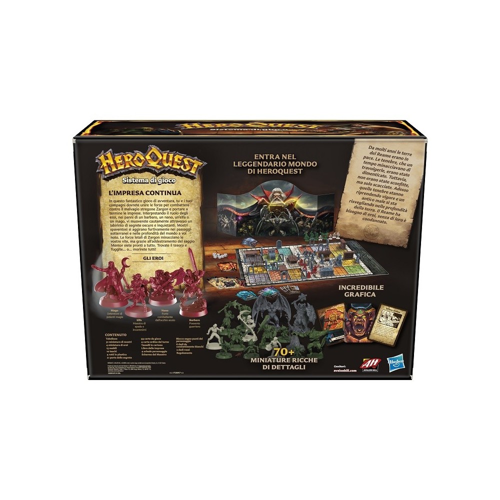 HASBRO HEROQUEST EDIZIONE ITALIANA BOARDGAME GIOCO DA TAVOLO