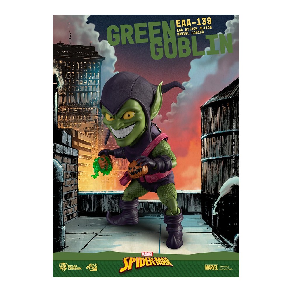 BEAST KINGDOM MARVEL COMICS SPIDER-MAN GREEN GOBLIN EGG ATTACK ACTION FIGURE
